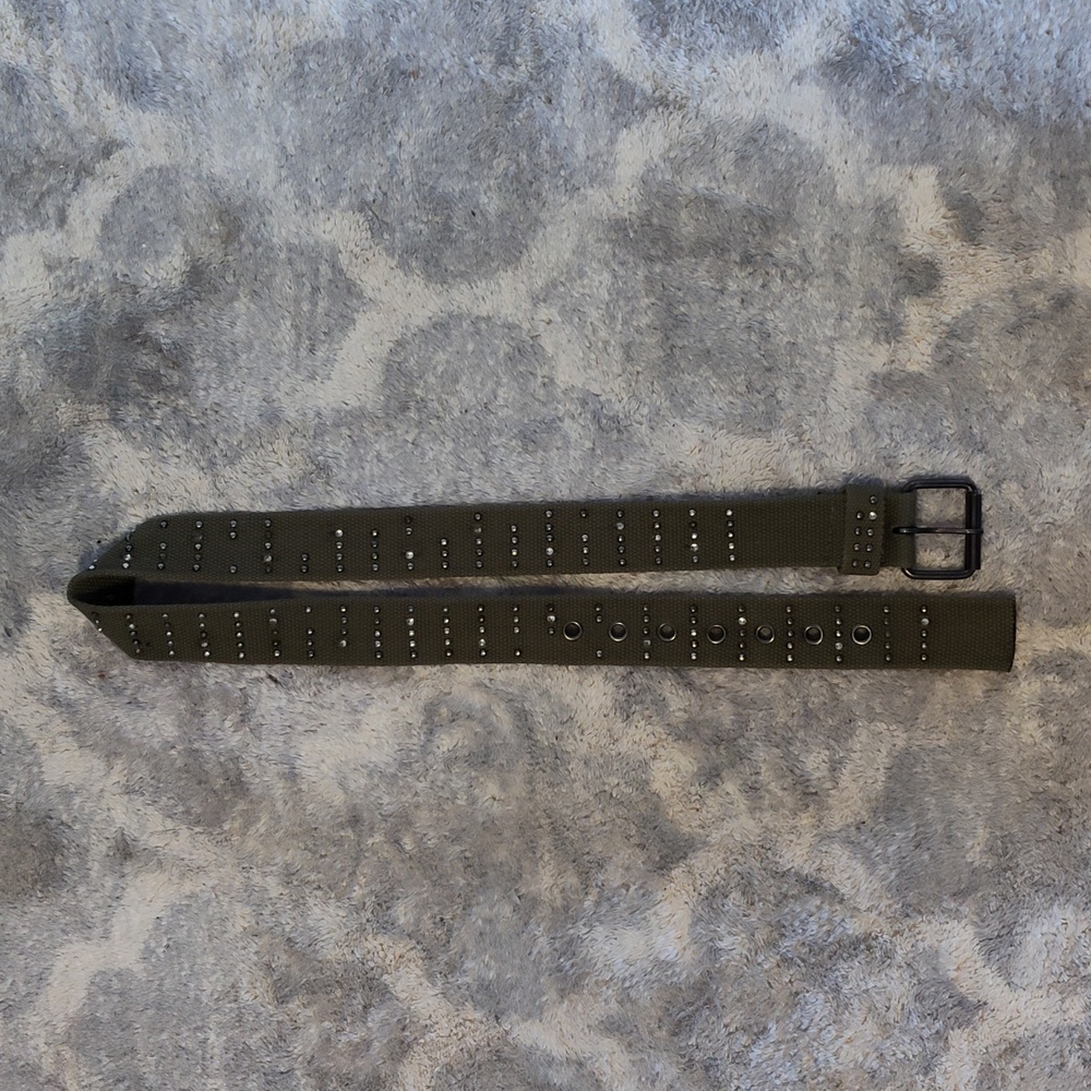 Woman's rhinestone and metal belt